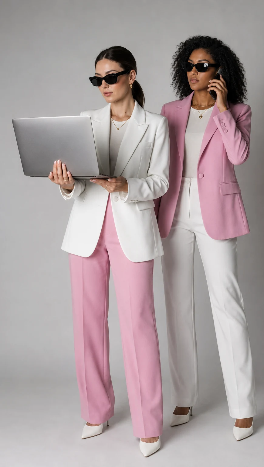Two professionals reviewing campaign results