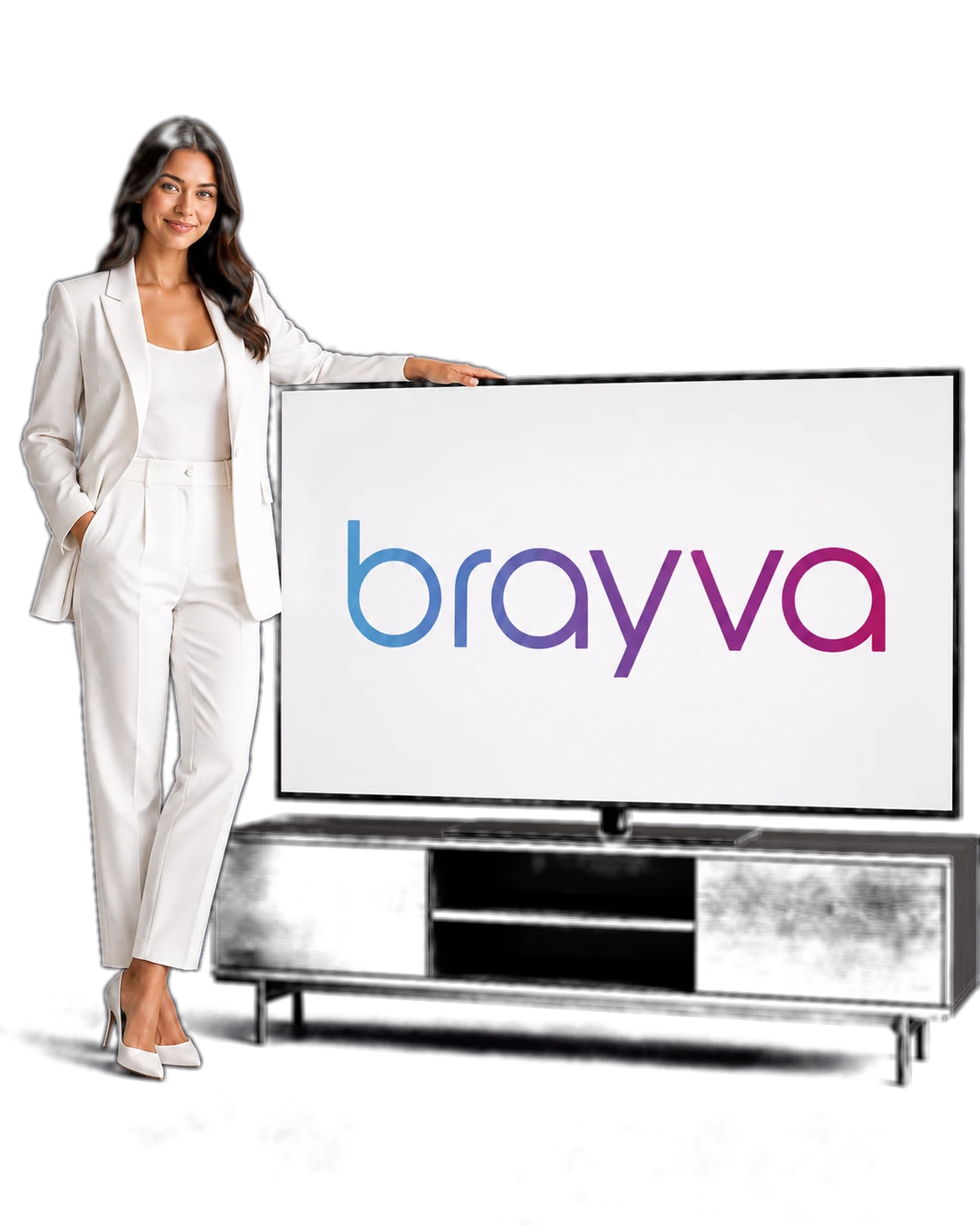 A viewer engaging with connected television content