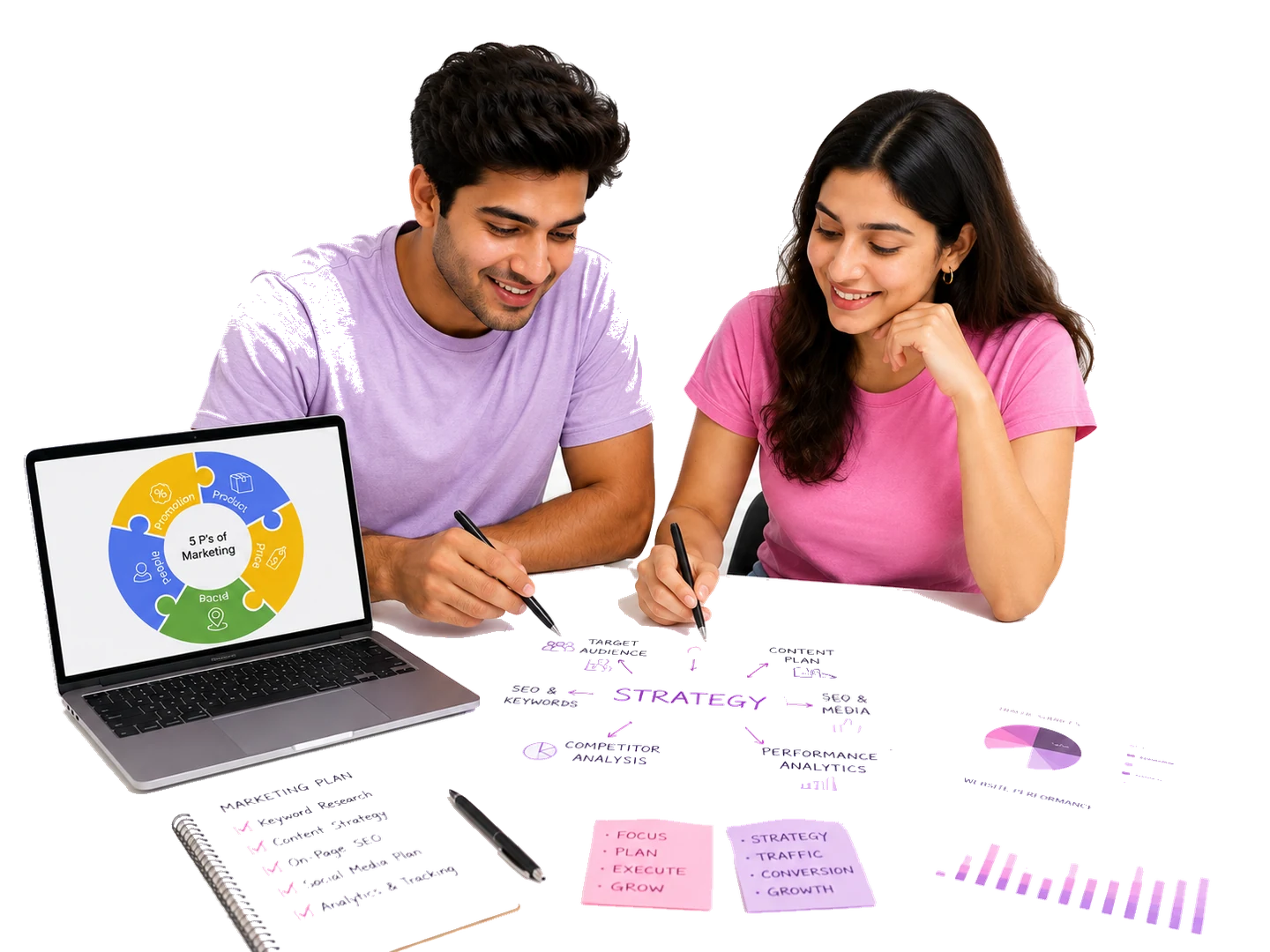 A media team evaluating campaign placement and performance