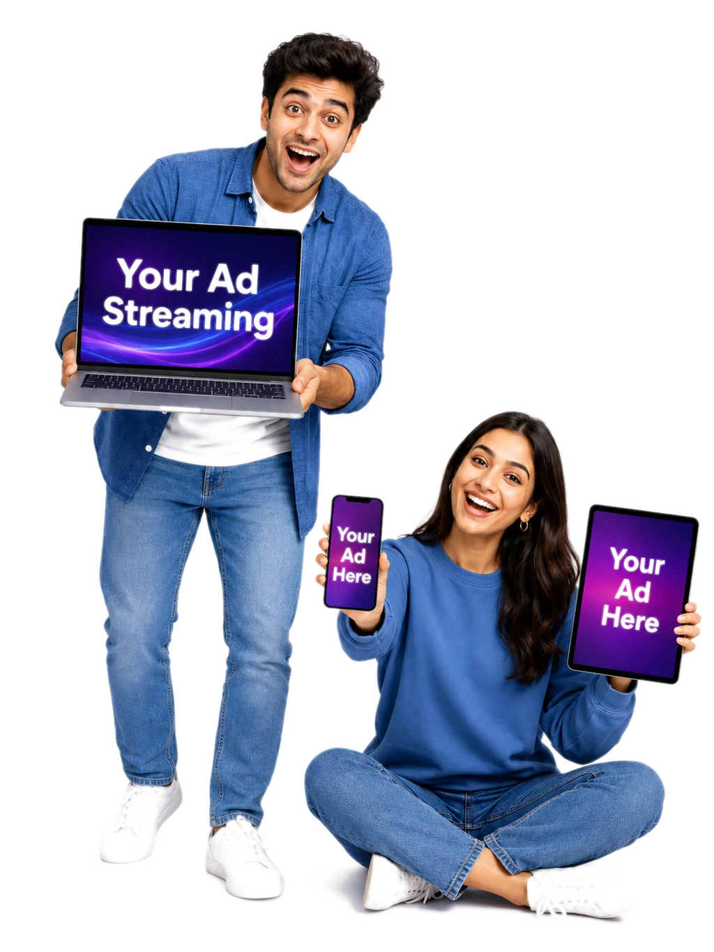 Streaming content displayed across multiple devices